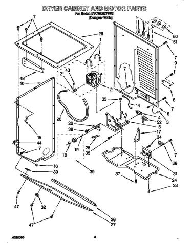 Dryer cabinet and motor