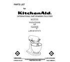 KitchenAid K45SS front cover diagram