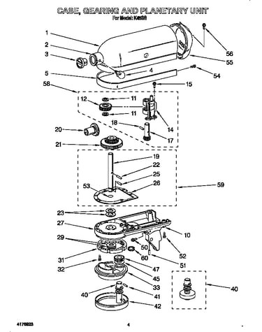 Case, gearing and planetary