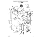 Whirlpool JEAC50SL1 cabinet liner and door diagram