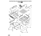 Whirlpool JEAC50SL1 evaporator, ice cutter grid and water diagram