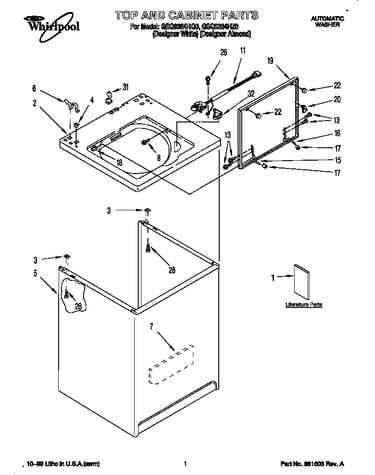 Top and cabinet