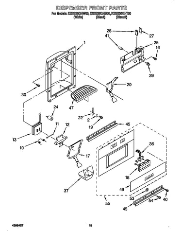 Dispenser front