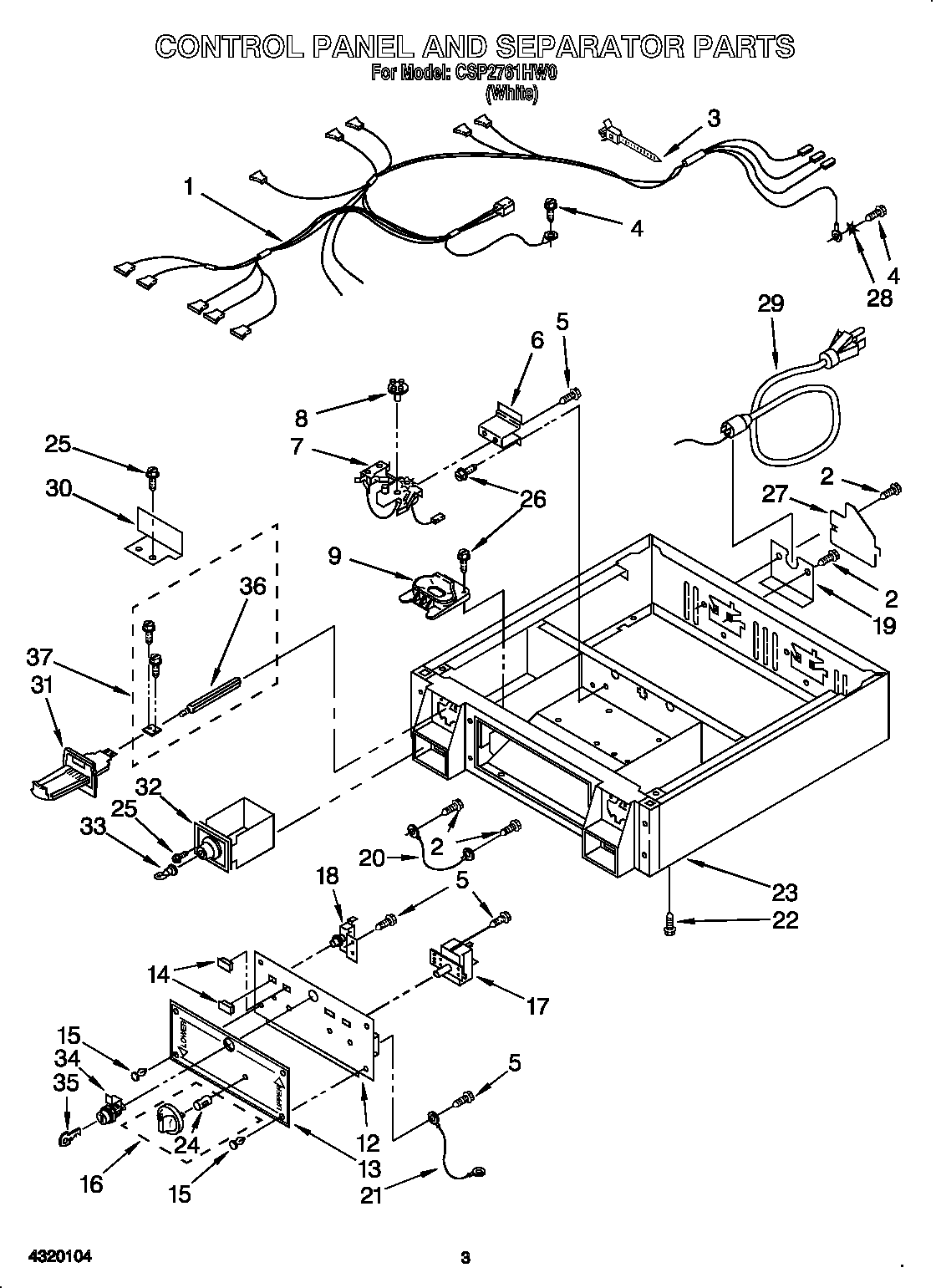 Control panel and separator