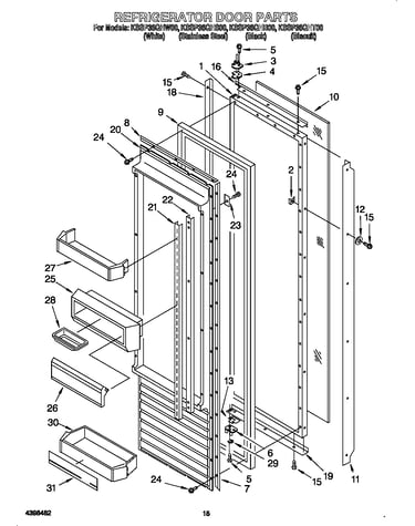 Refrigerator door