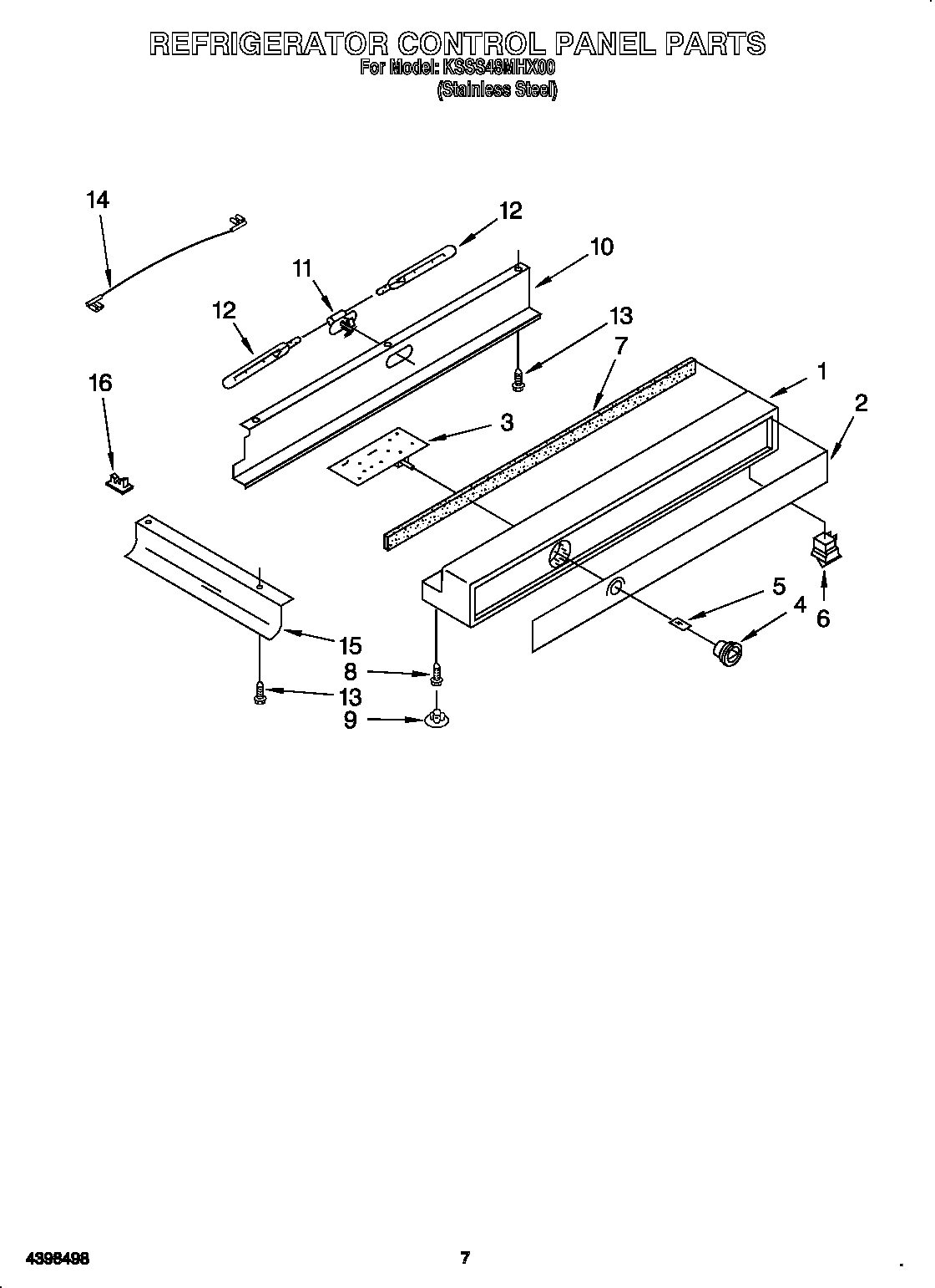 REFRIGERATOR CONTROL PANEL