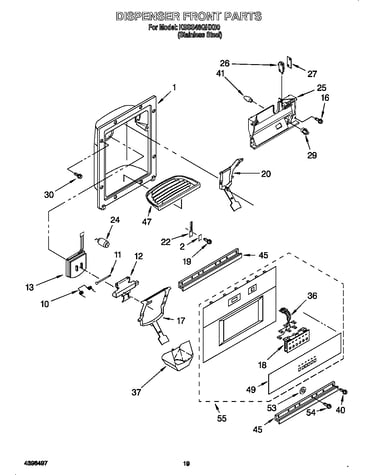 Dispenser front