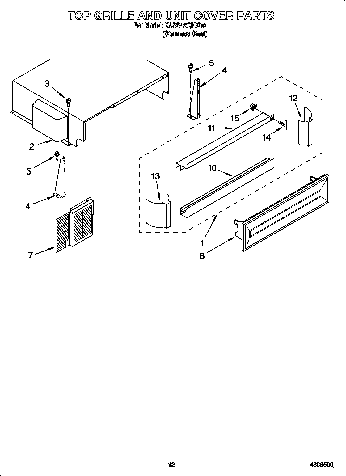 TOP GRILLE AND UNIT COVER