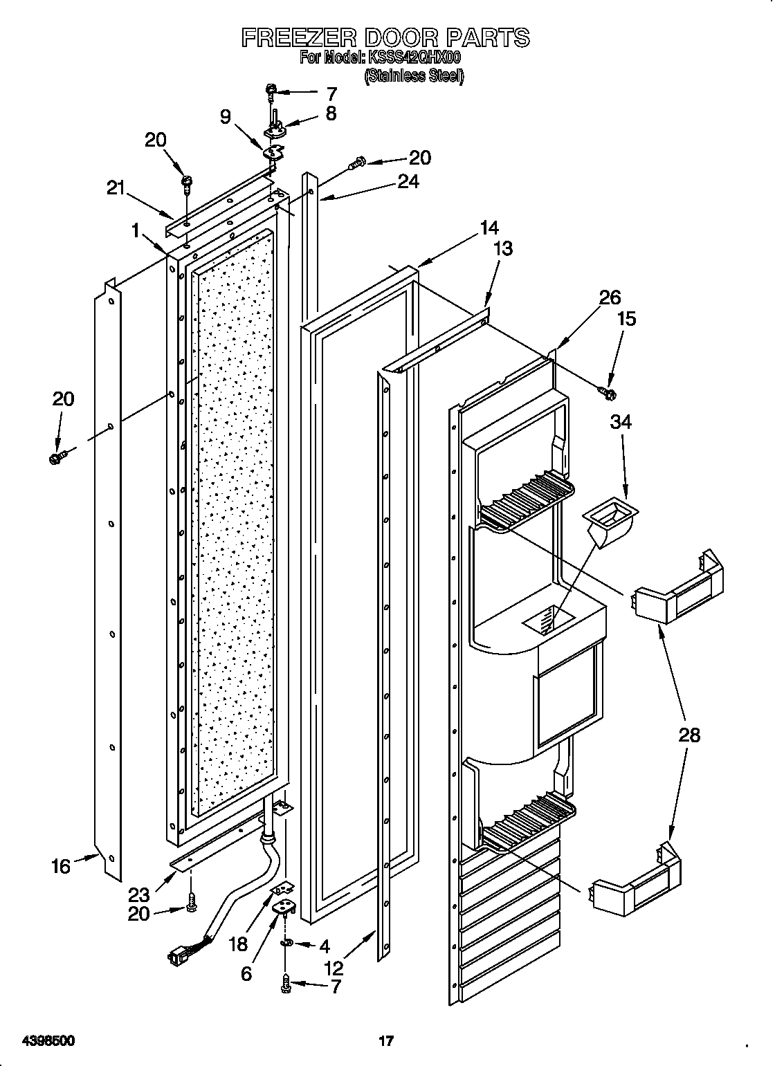 Freezer door