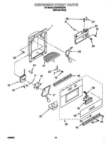 Dispenser front