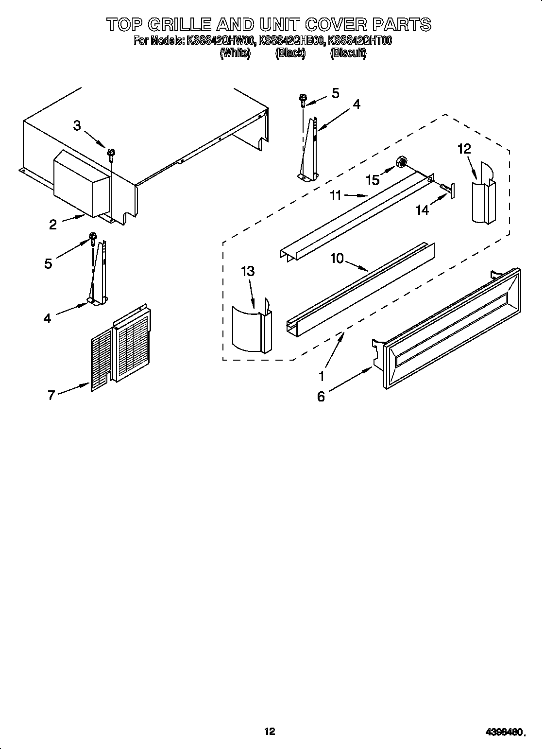 Top grille and unit cover
