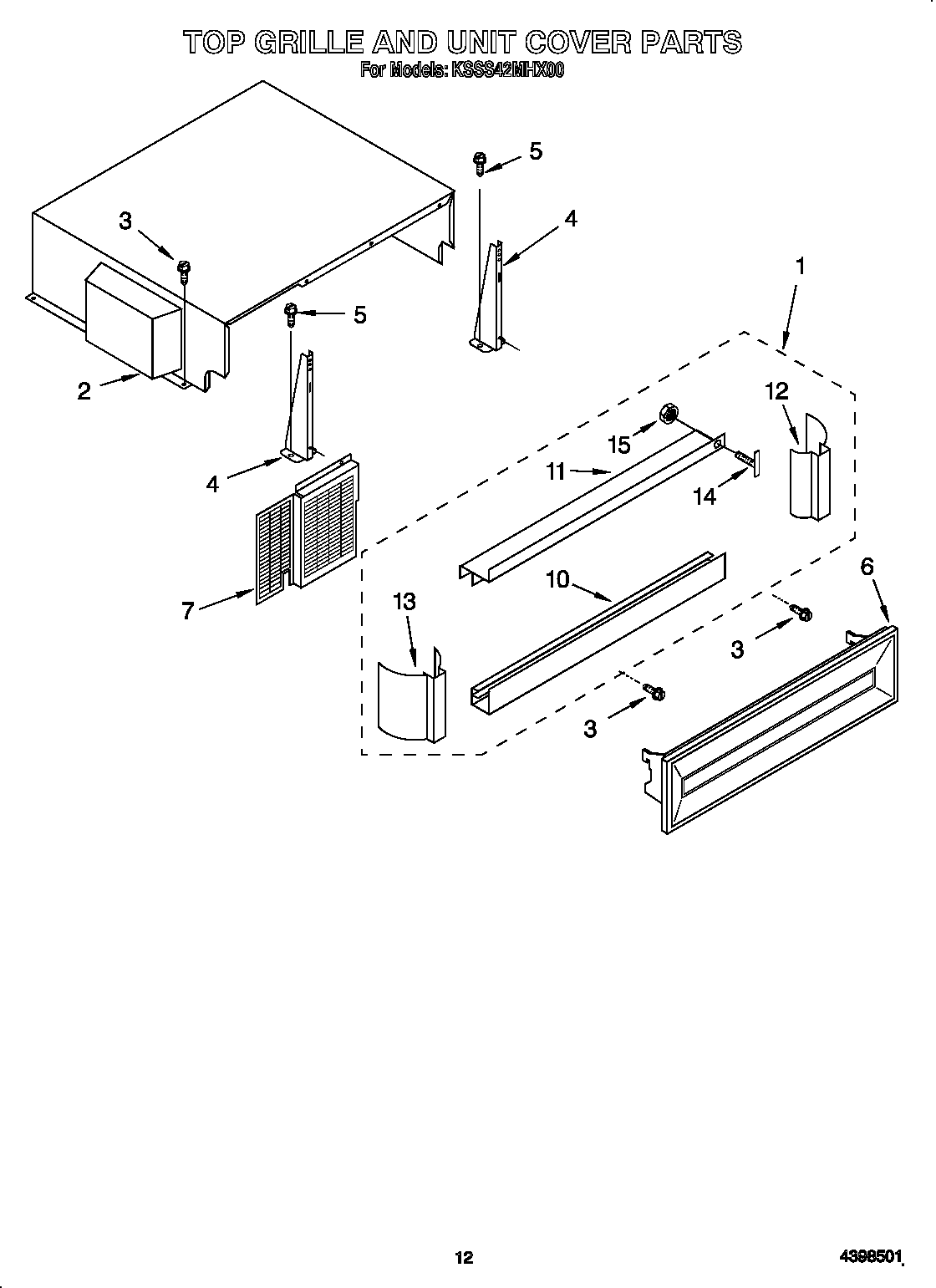 Top grille and unit cover