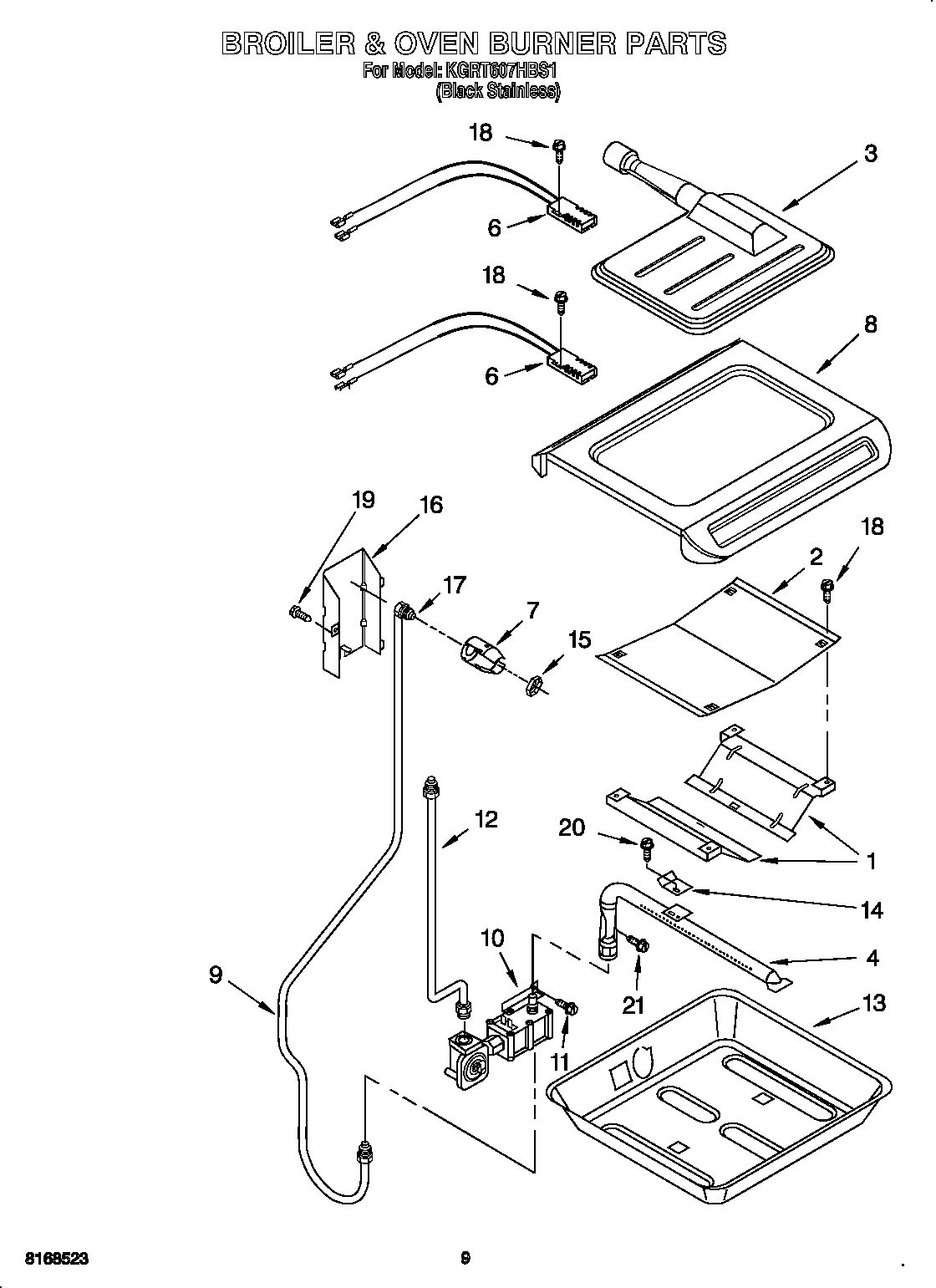Broiler and oven burner