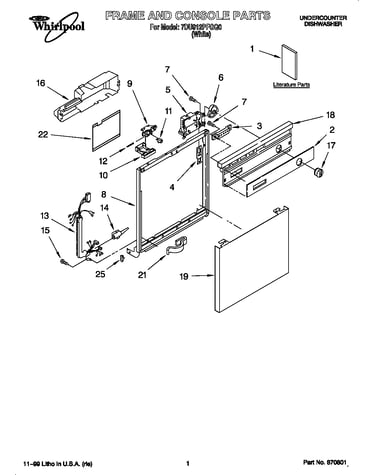Frame and console