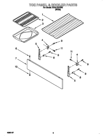Toe panel and broiler