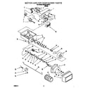 Bauknecht 3XKGN7050F01 motor and ice container diagram