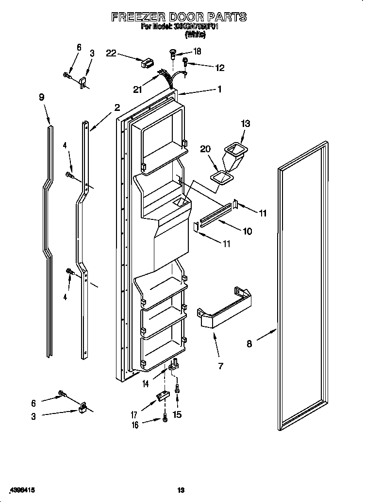 Freezer door