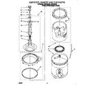 Whirlpool LBR6133DQ0 agitator, basket and tub diagram
