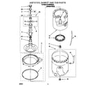Whirlpool 6LSS5232DQ2 agitator, basket and tub diagram