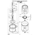 Whirlpool 3MAS4132FW1 agitator, basket and tub diagram
