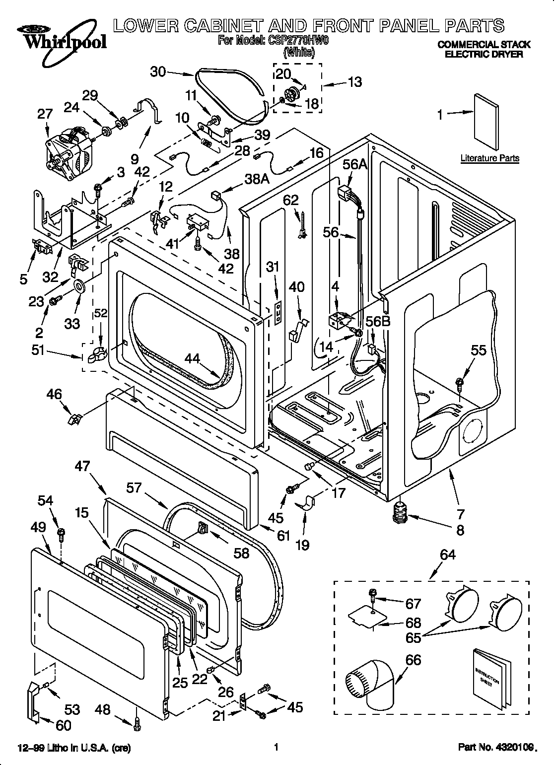 LOWER CABINET AND FRONT PANEL