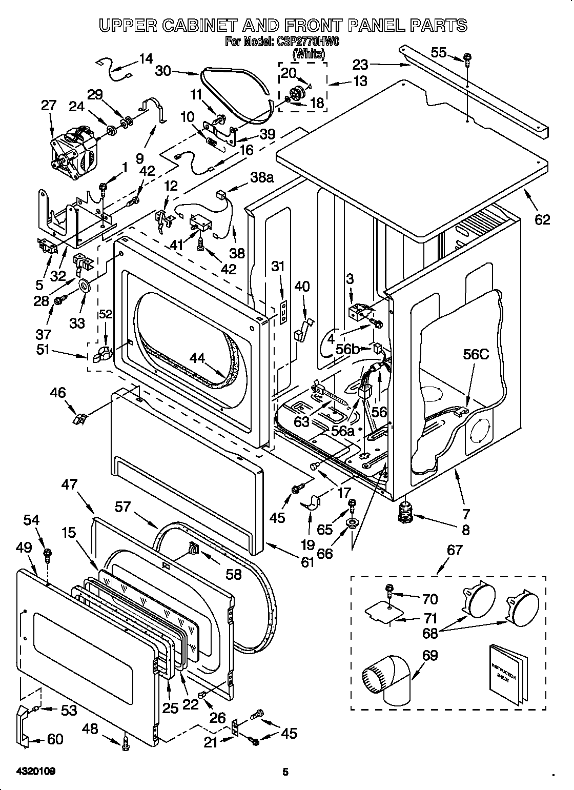 UPPER CABINET AND FRONT PANEL