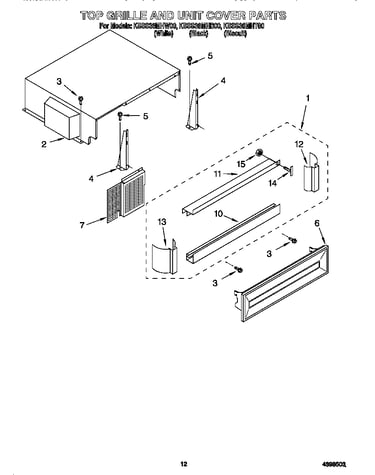 Top grille and unit cover