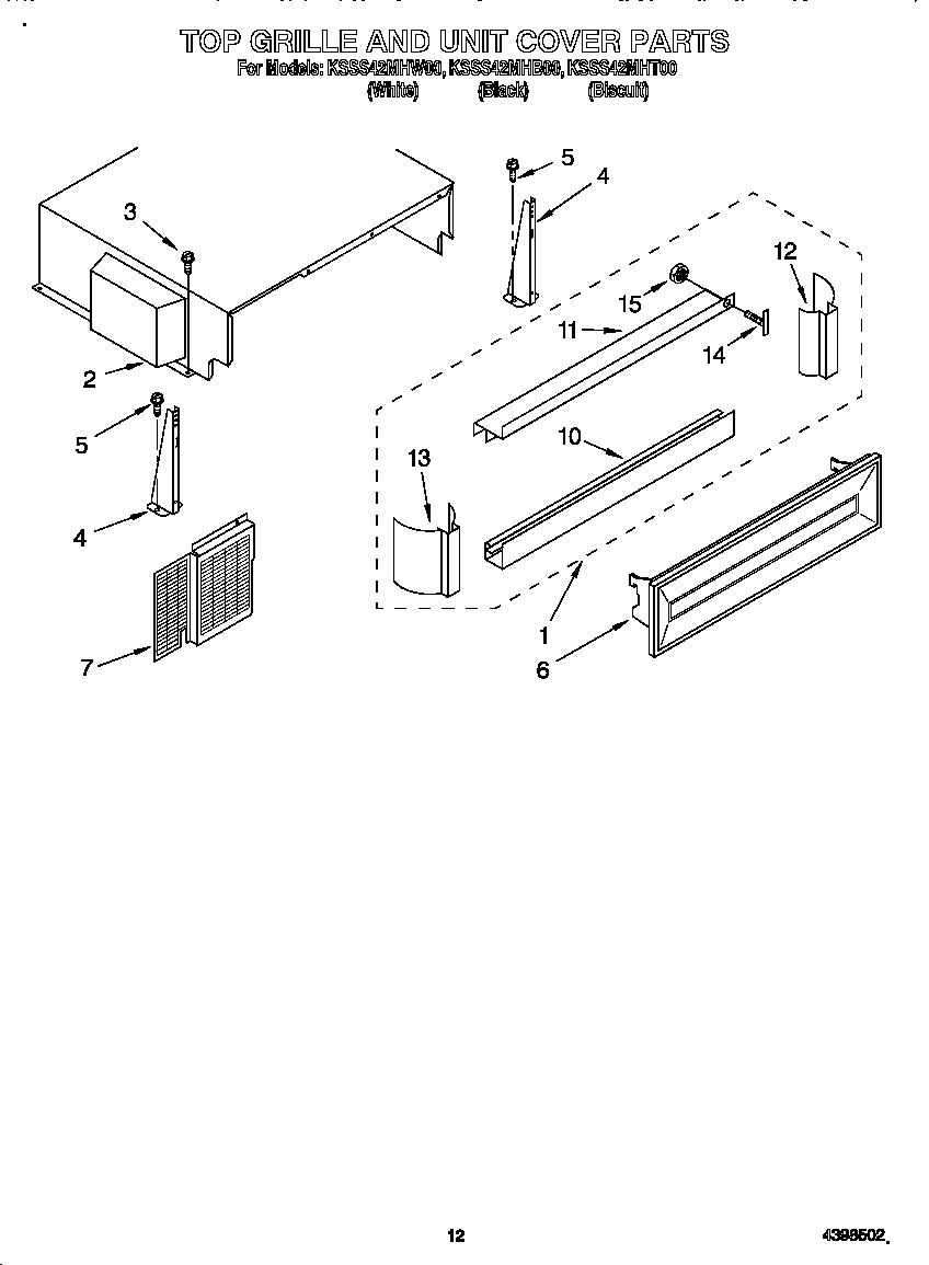 TOP GRILLE AND UNIT COVER