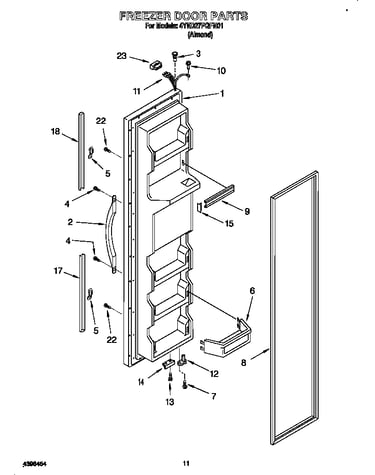 Freezer door