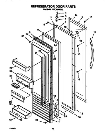 Refrigerator door