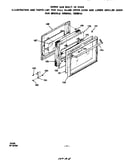 Full glass upper oven and lower broiler door