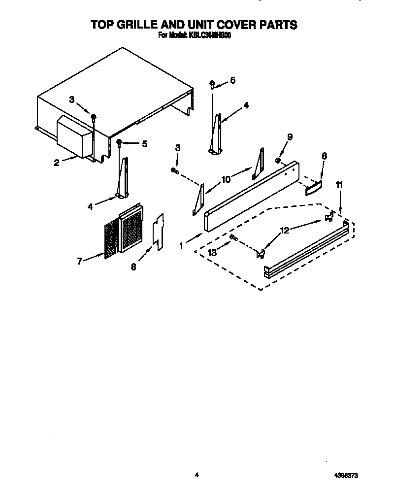 TOP GRILLE AND UNIT COVER