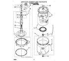 Whirlpool 3LBR6132EQ1 agitator, basket and tub diagram