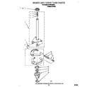 Whirlpool 3LBR6132EQ1 brake and drive tube diagram