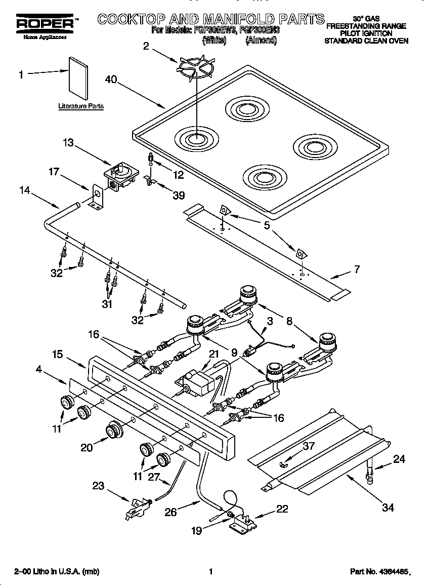 COOKTOP AND MANIFOLD