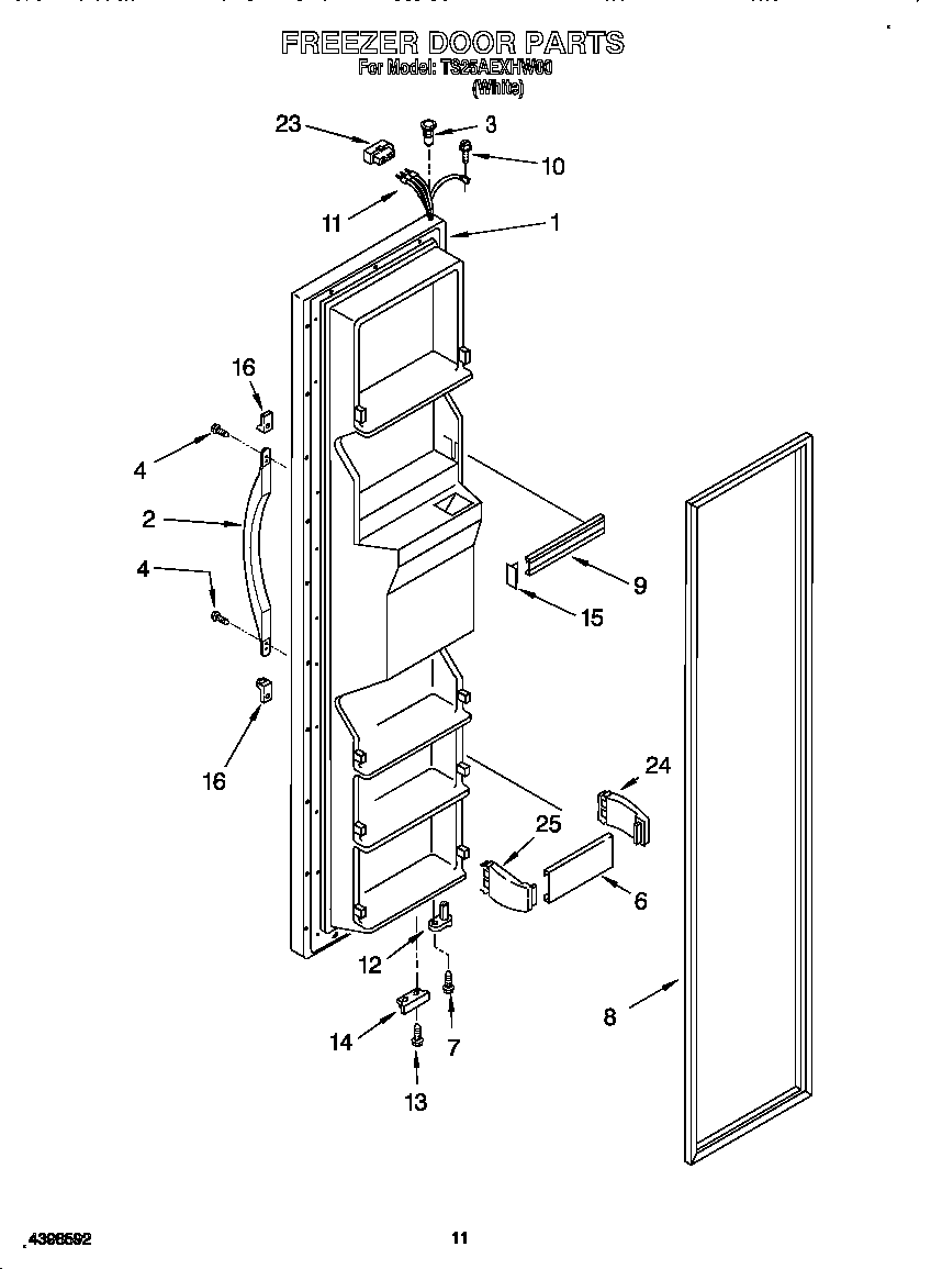 Freezer door