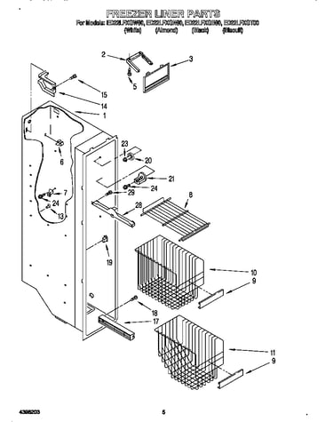Freezer liner