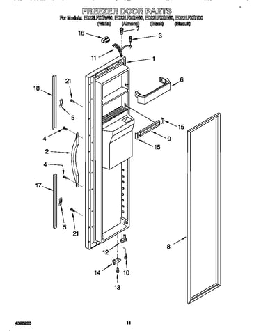 Freezer door
