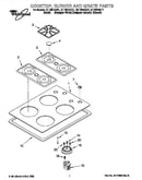 Cooktop, burner, grate