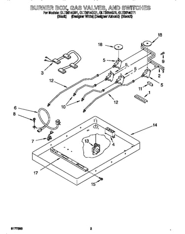Burner box, valves, switches