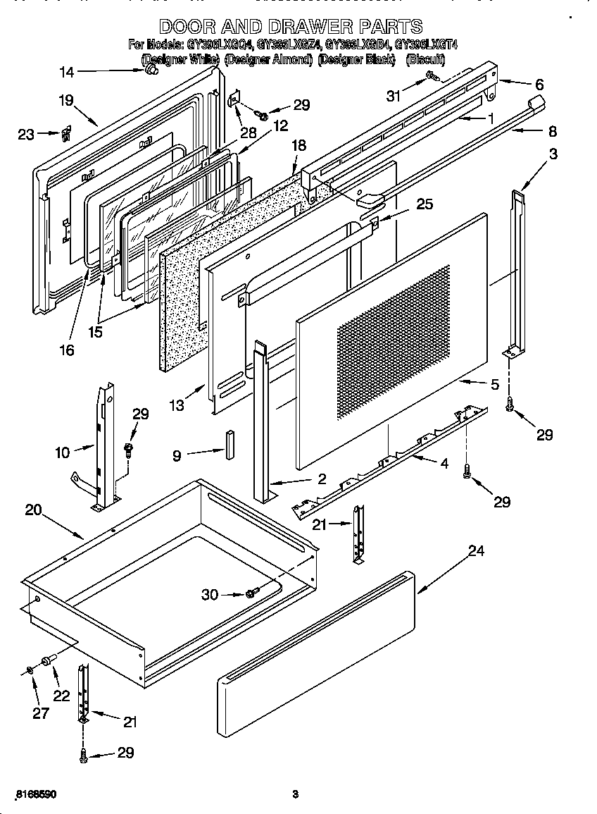 Door and drawer