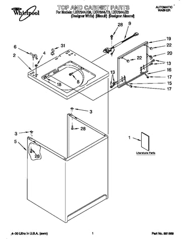 Top and cabinet