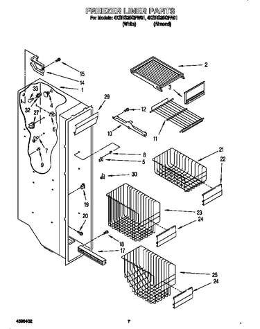 Freezer liner