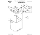 Whirlpool LXR7144EZ2 top and cabinet diagram