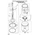 Whirlpool LXR7144EZ2 agitator, basket, and tub diagram