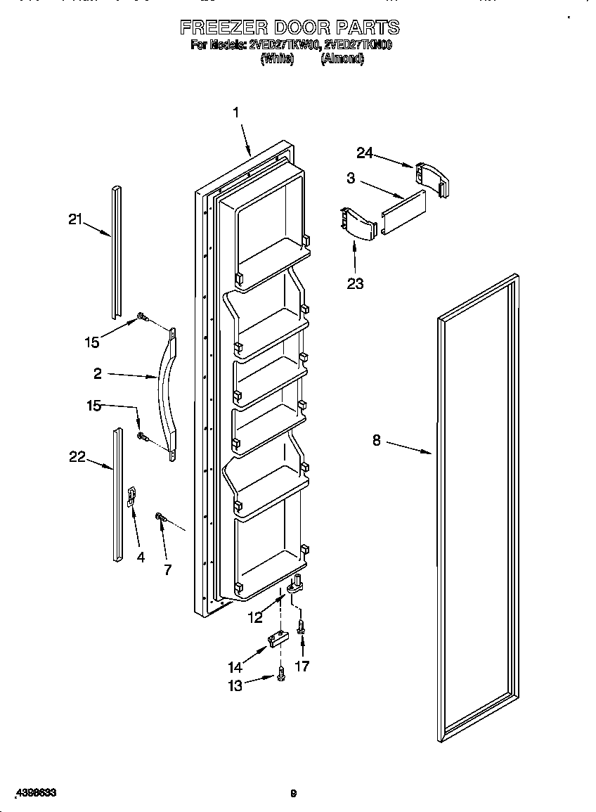Freezer door