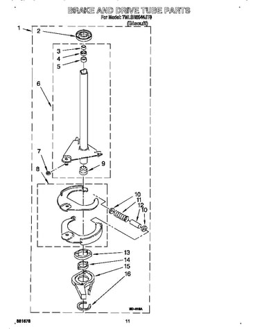 Brake and drive tube