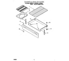 Roper FES330GW1 drawer and broiler diagram