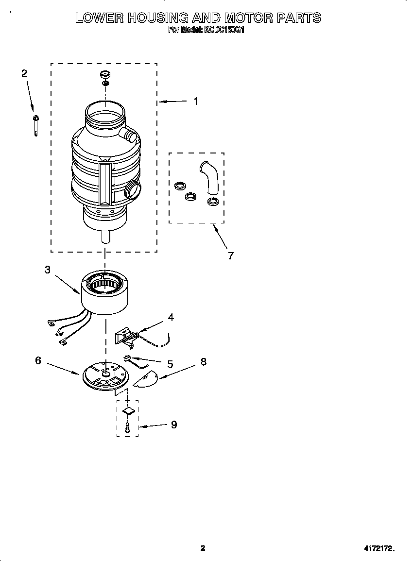LOWER HOUSING AND MOTOR