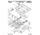 Whirlpool SF5140EEW3 cooktop and manifold diagram